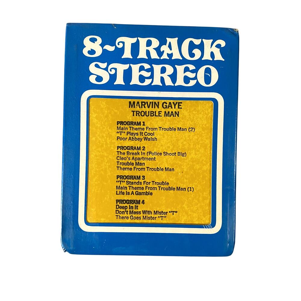 New Vintage Marvin Gaye Trouble Man 8 Track Stereo Cartridge Tape